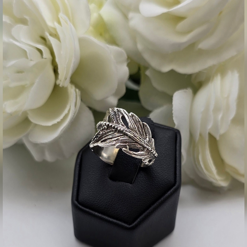 🥰 CURVY FEATHER RING - Picture 10 of 10